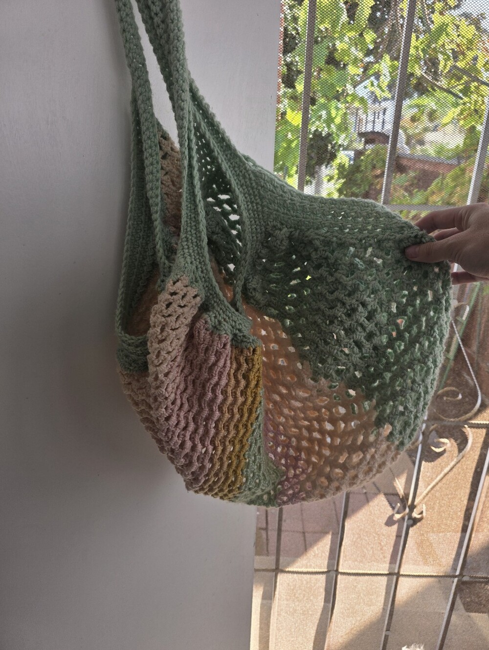 Handmade Crochet French Market Bag